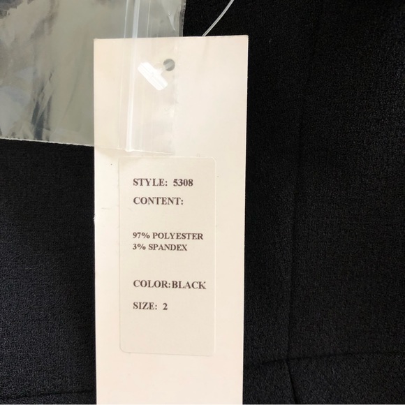 NWT Teri Jon Crepe Asymmetrical Peplum Dress 2 - Picture 6 of 6